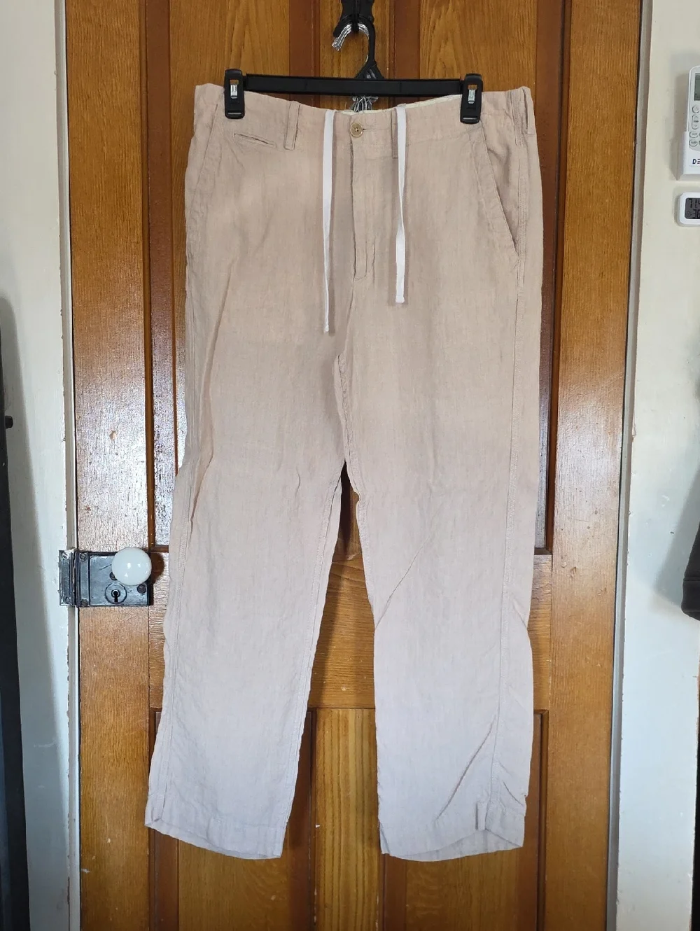 Banana Republic Men's Drawstring Linen Chinos - Light Tan